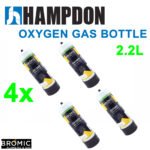4x Bromic 2.2L Disposable Oxygen Gas Bottle 12mm Thread - Image 5
