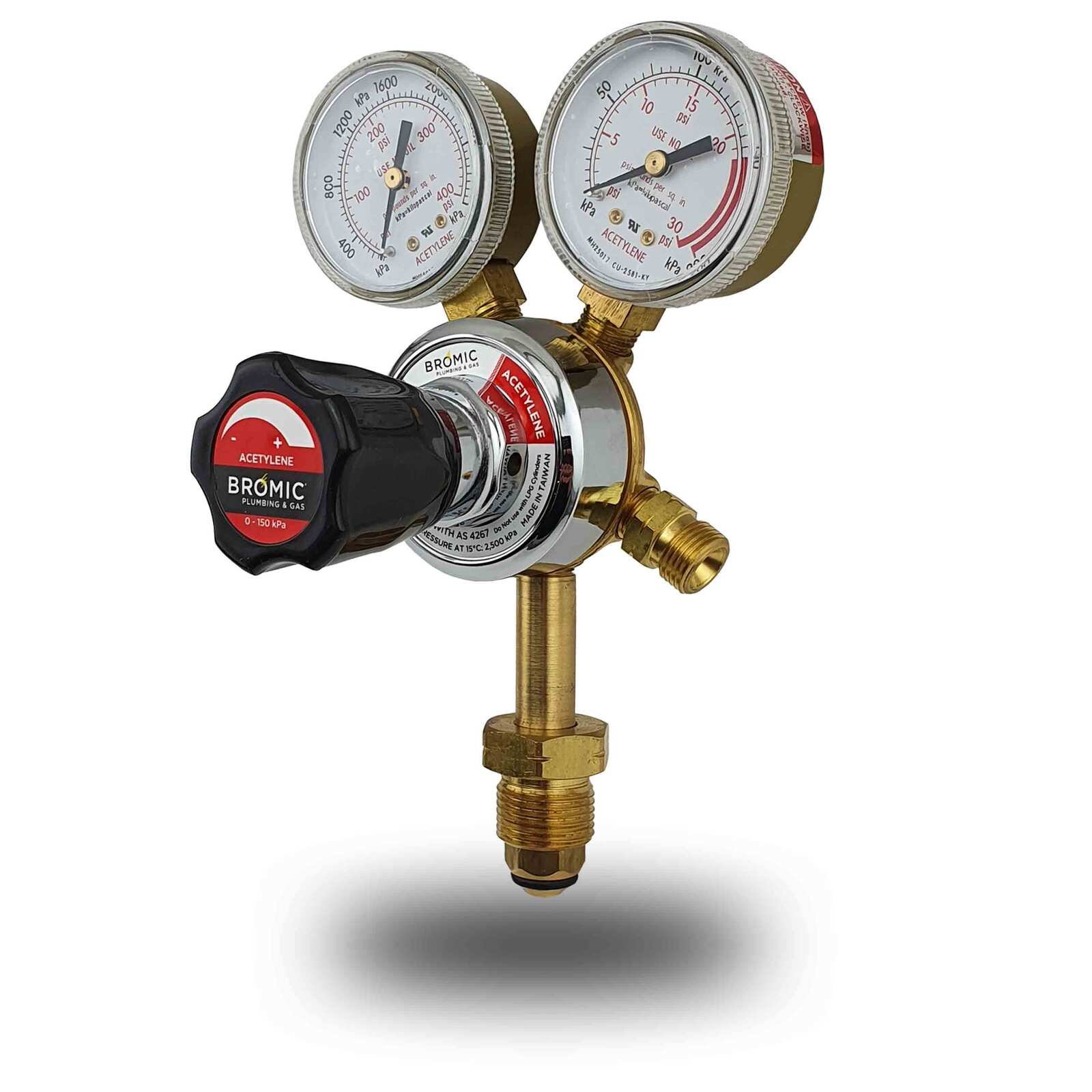 10 x Bromic Acetylene Regulator / Flow Meter 0-150 KPA