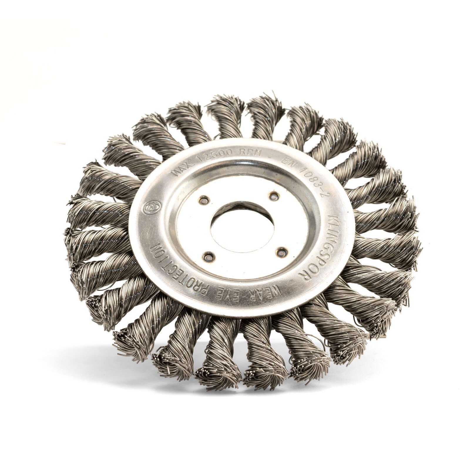 Klingspor 125x14x22.23mm Twist Knot Steel Wheel Brush 2pk