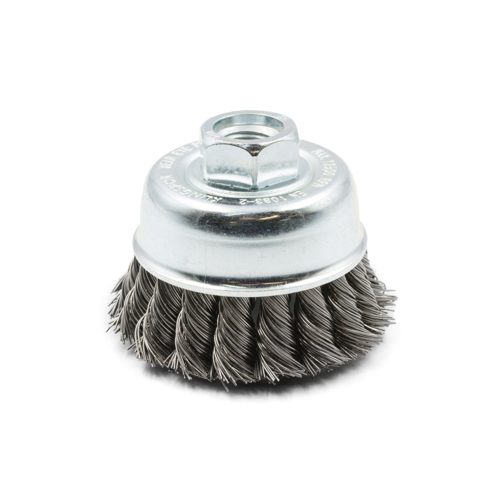 65mm Klingspor Twist Knot Cup Brush for 5" Angle Grinder 12500 RPM BT 600 Z - 1 Each