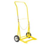 G Size Cylinder Trolley 200mm Pneumatic Wheels - Image 2