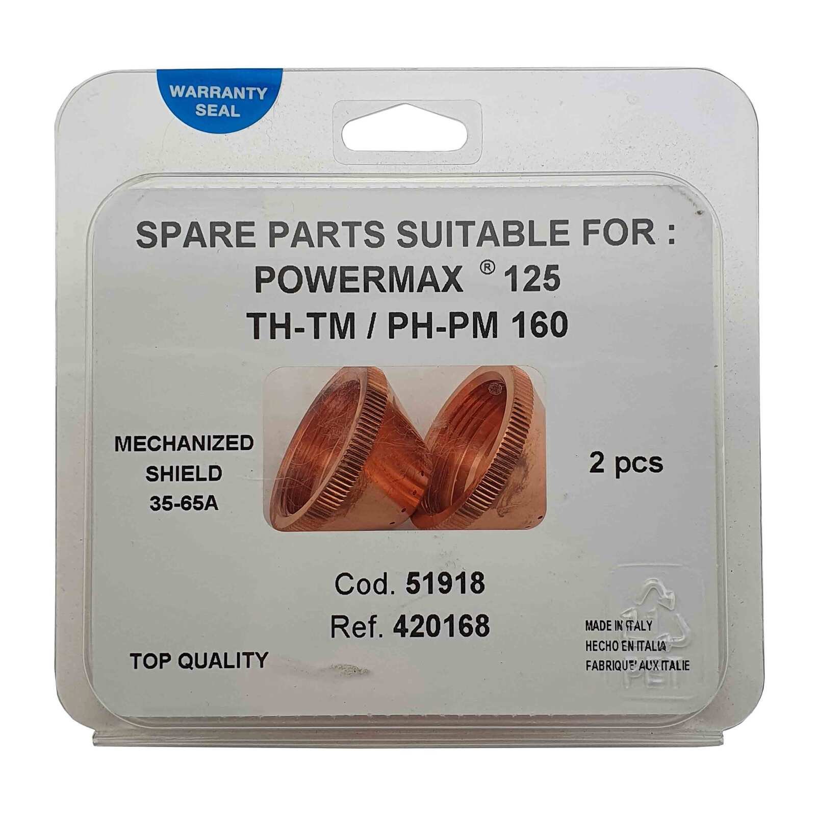 Plasma Cutter 65A Shield for Hypertherm Powermax 125 2 Pack