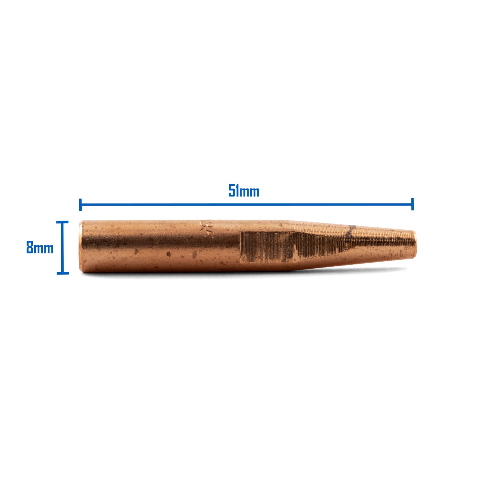 Bernard Style 1.2mm Conical MIG Contact Tips 51mm 5pk