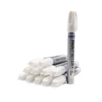 12 x Markal White PRO LINE Marker Paint Pen - Writes On All Surfaces