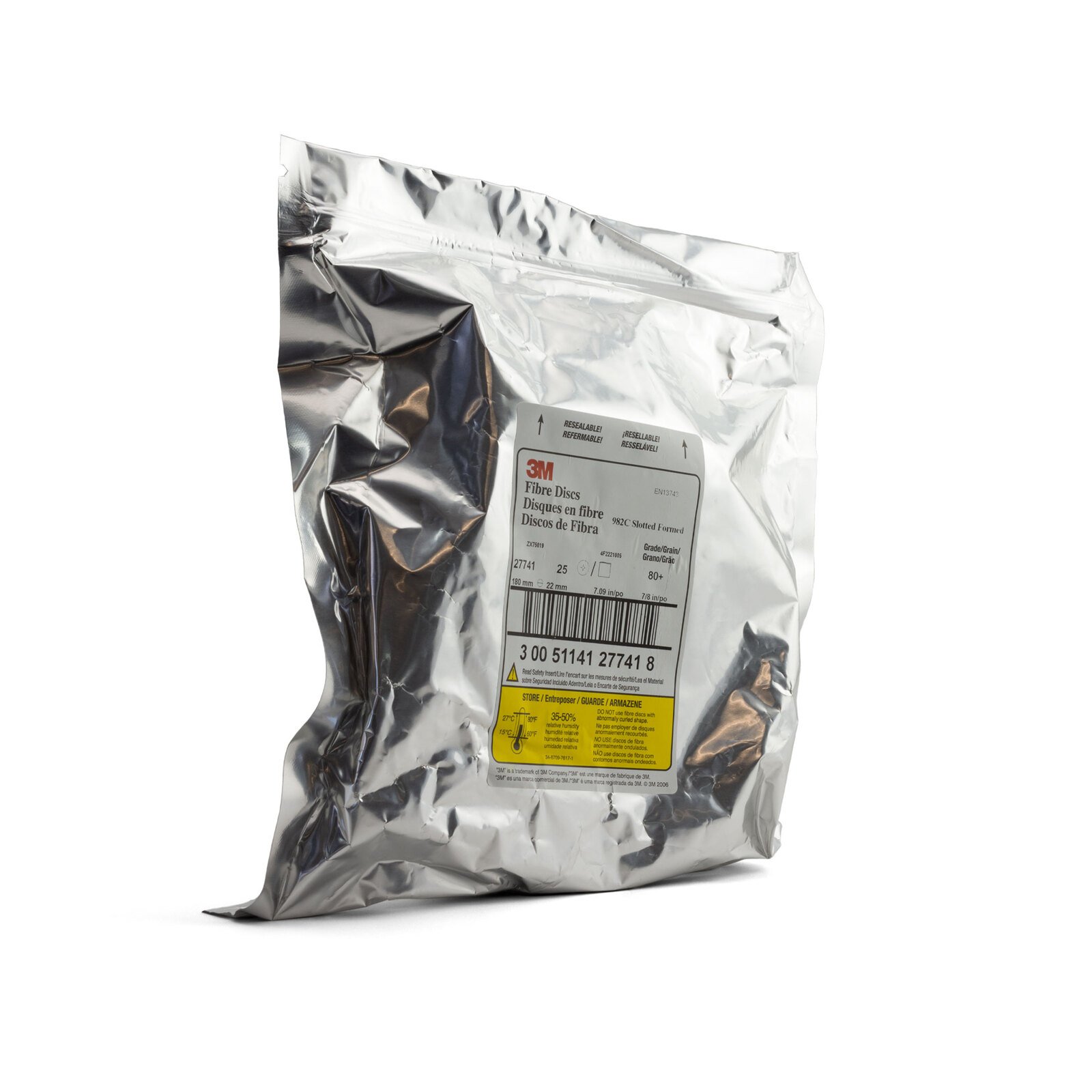 3M Cubitron 2 II 80 Grit Fibre Disc 982C 7" 180mm x 22mm - 100 Each