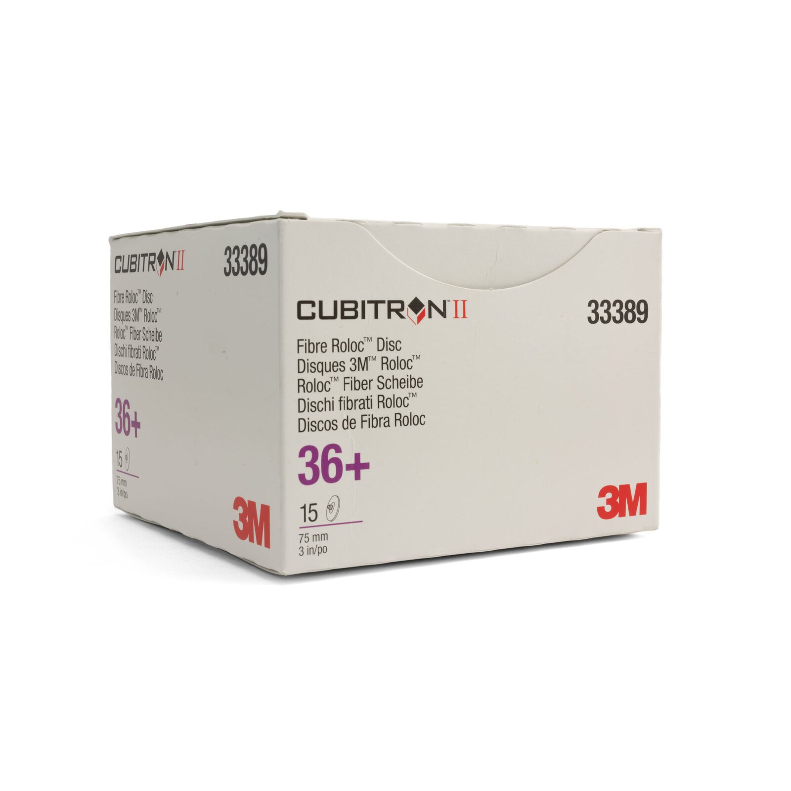 3M Cubitron 2 II 36 Grit 75mm Roloc Fibre Disc 786C 33389 - 30 Each