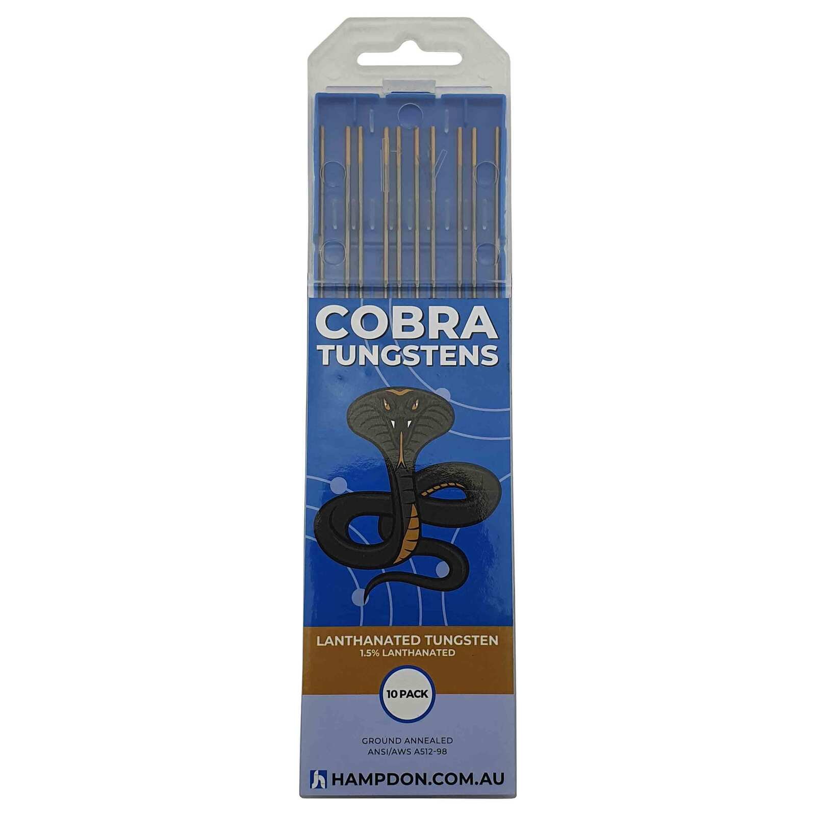 Lanthanated 1.5% 1.6mm & 2.4mm TIG Tungsten Electrodes - Gold Tip