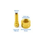 5/8 UNF Left Hand Brass Barb Fitting 5mm Hose LPG Acetylene Regulators - Image 5