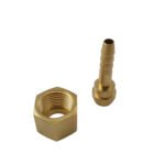 10x 5/8 UNF Regulator Brass Barb fitting for 5mm Hose - Nut and Barb
