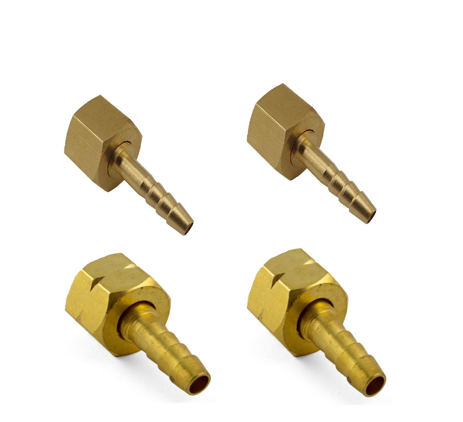 4 Pack OXY/Fuel Regulator Brass Barb 5mm Hose 5/8 UNF LH/RH
