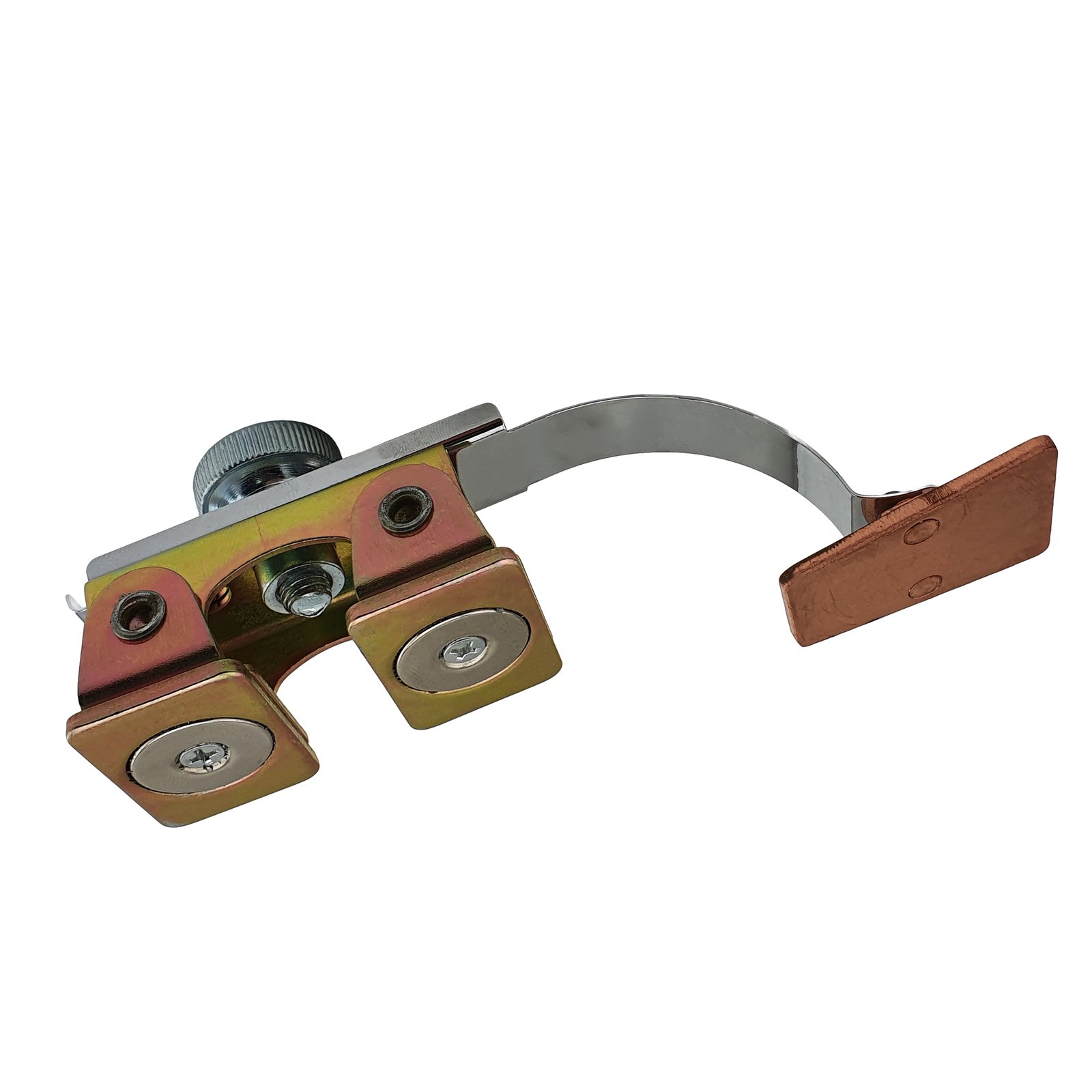 Strong Hand Hole Plug Magnet with Pivoting V Pad Base - Spot Welding Copper Back