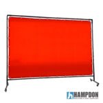 1.8 x 2.7m Red Welding Curtain / Screen and frame Combo - Image 6