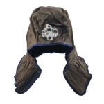 Charcoal Brown Split Cowhide Welder Hood Cotton Mesh Lining