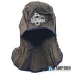 Charcoal Brown Split Cowhide Welder Hood Cotton Mesh Lining - Image 4