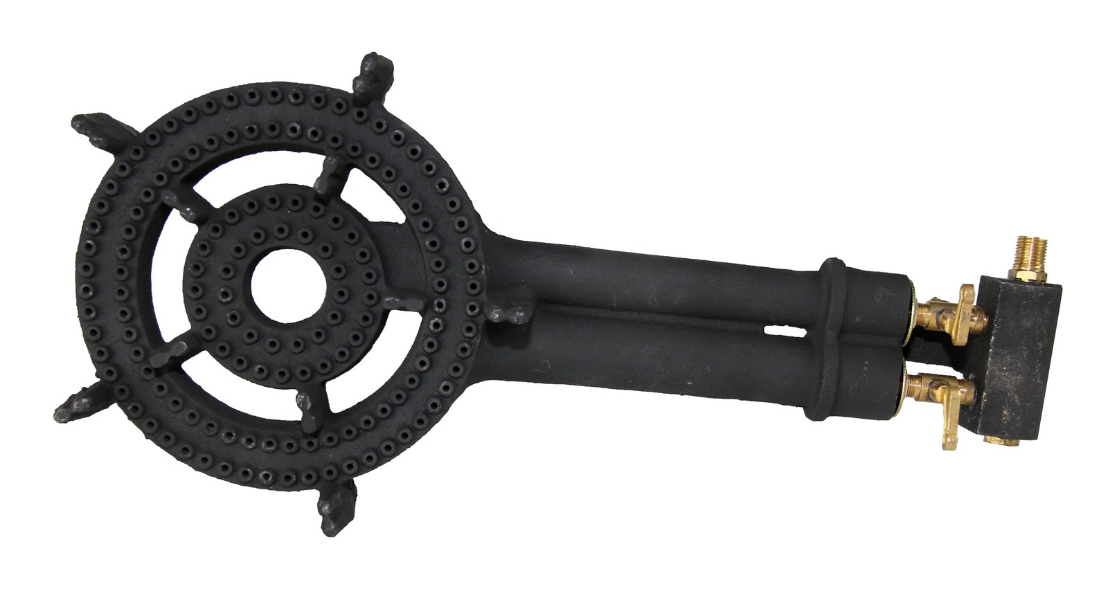 Cast Iron 2 Ring LPG Gas Stove with Hose & Regulator