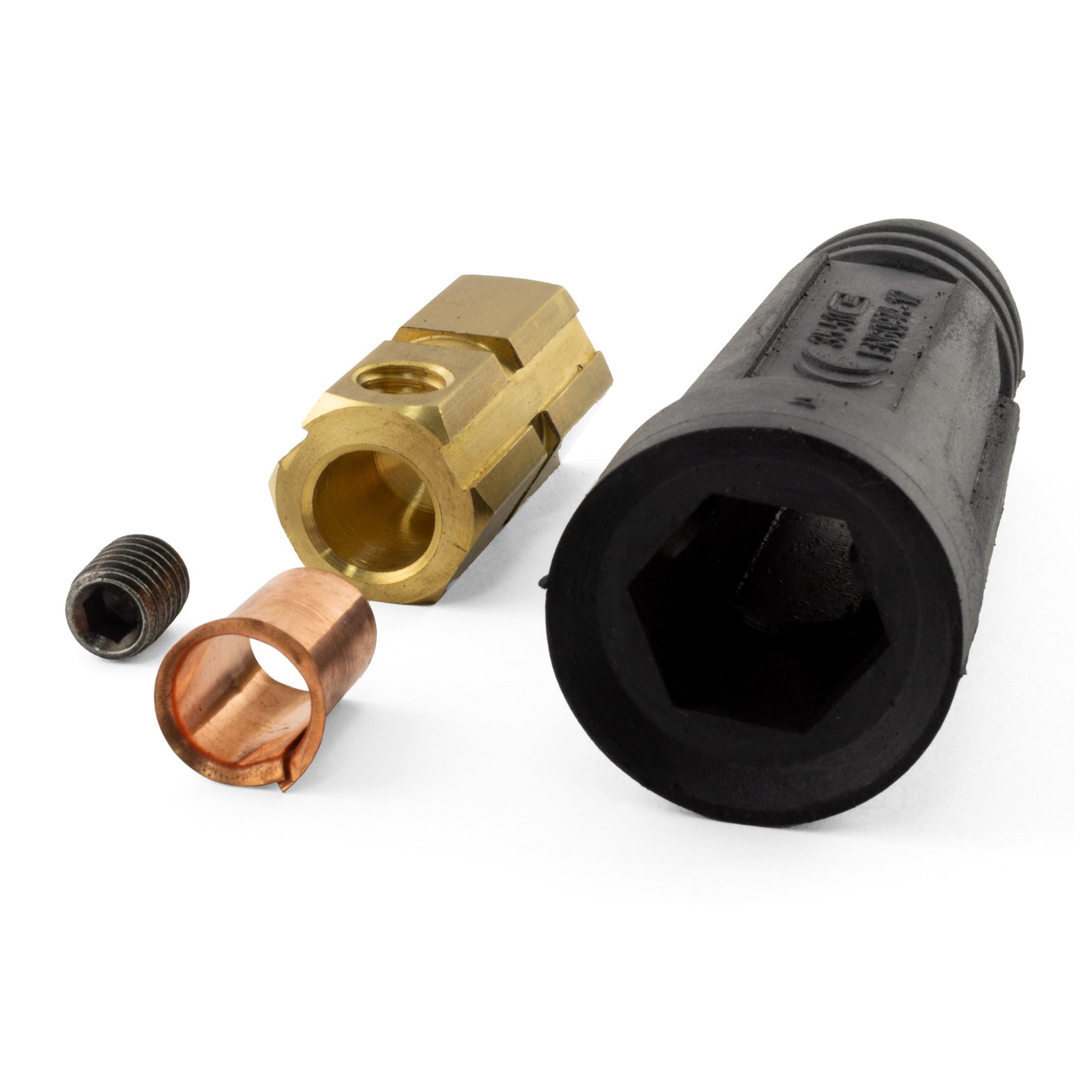 2 x Dinse Female Welding Cable Socket to Suit 35-50mm Square Cable 200-300 Amp