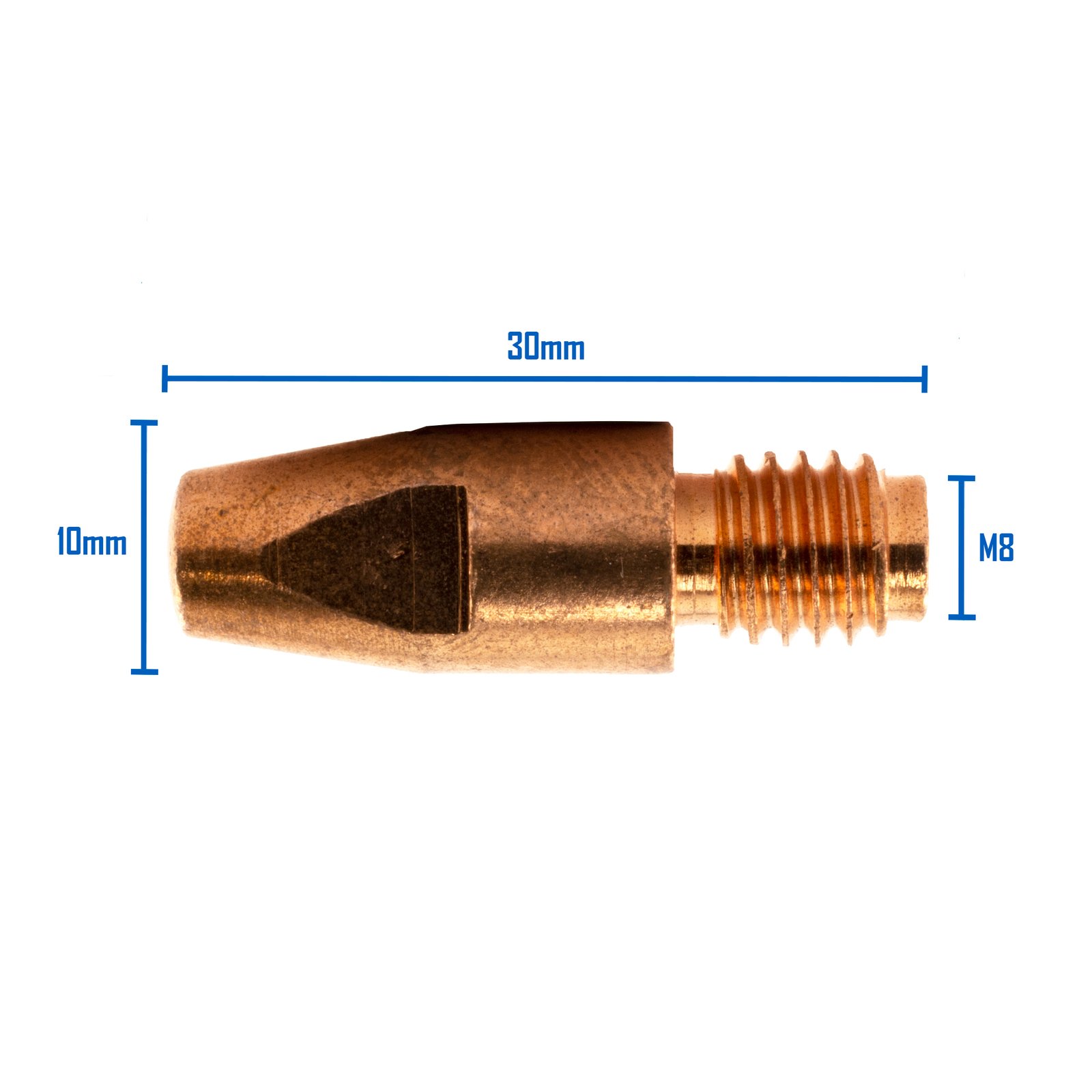 Binzel Style MIG Contact Tips 1.2mm - 25 Each - M8 x 10mm x 1.2mm