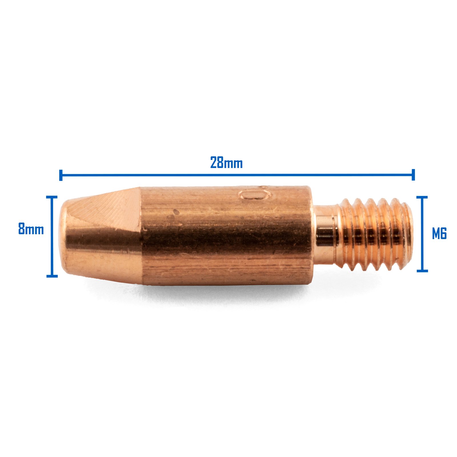 Binzel Style MIG Contact Tips ALUMINIUM 1.6mm M6x8mm 25pk