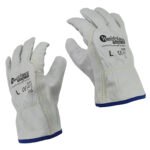 Large Riggers Gloves Cow Hide Leather - 12 Pairs