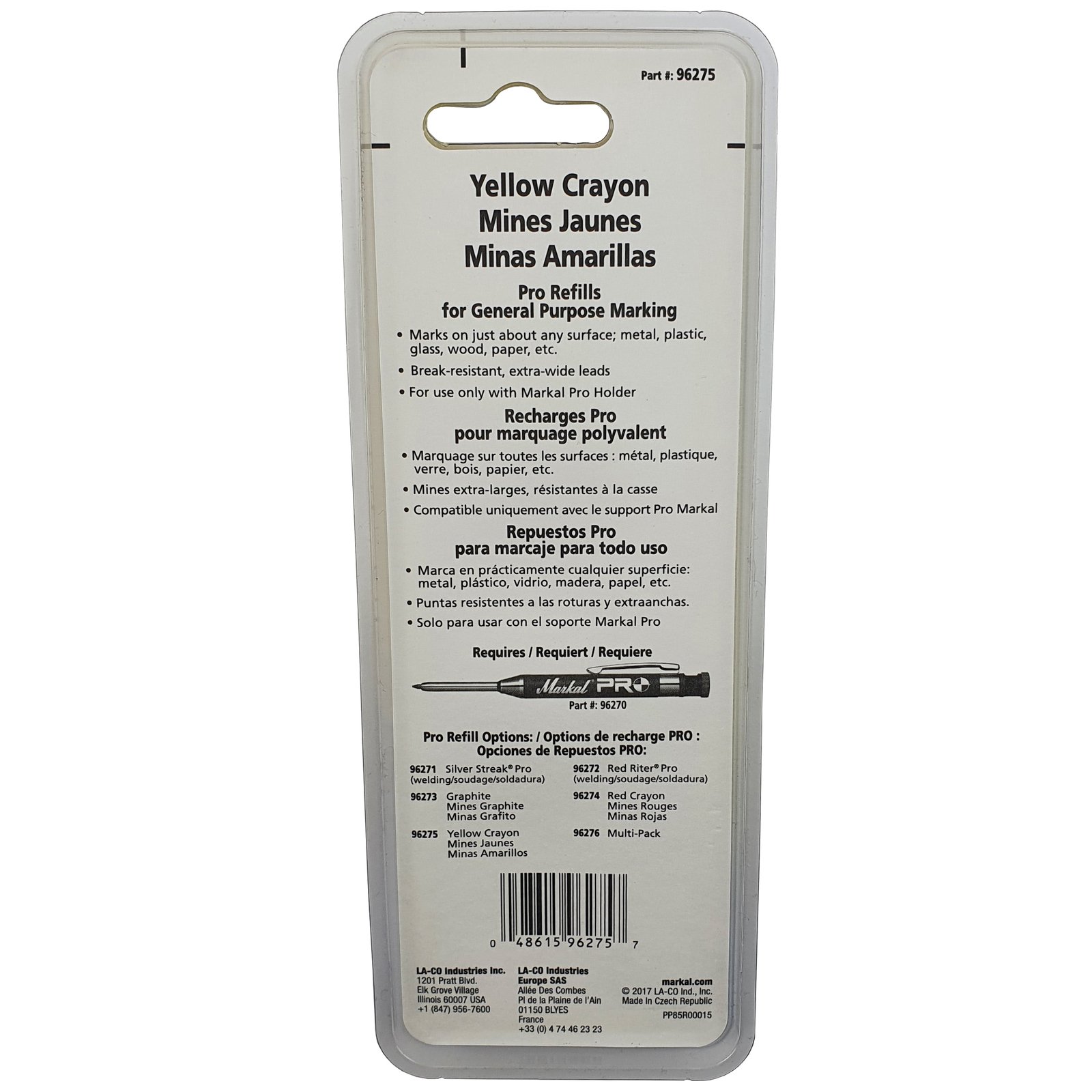 Markal PRO Refills - Yellow Streak (General Purpose) - 6 Pack