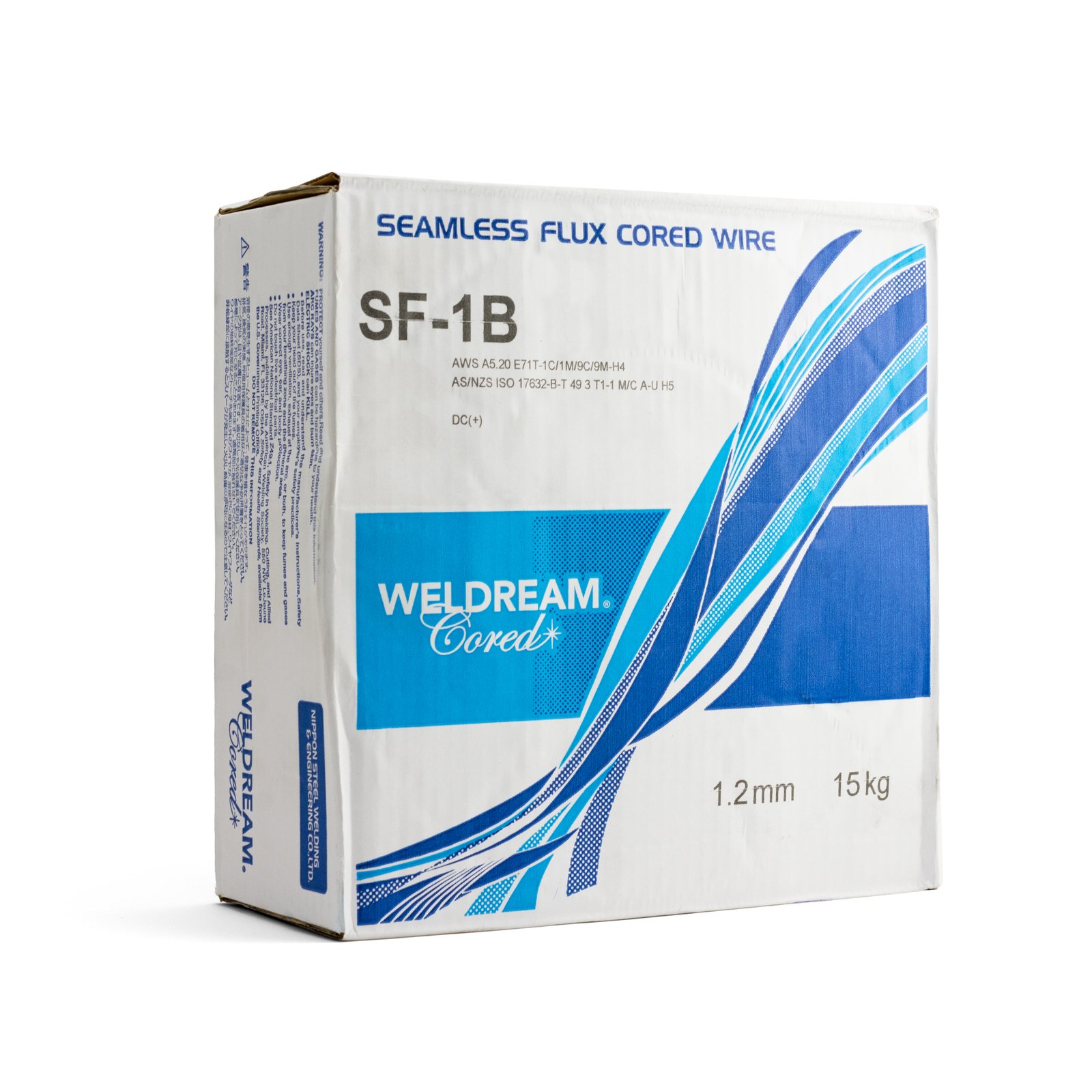 15kg - 1.2mm Nippon Steel SF1B Flux Cored MIG Welding Wire Weldream