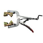 2 x Strong Hand Locking Pipe Pliers 180mm with Adjustable Swivel V-Pads - Image 4