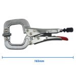 5 Strong Hand 165mm Locking C-Clamp Pliers Swivel Pad