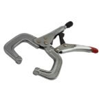 2 x Strong Hand Locking C-Clamp Pliers 165mm Long with Round Ends - Image 2