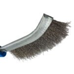2 Stainless Steel Wire Brush Blue Plastic Handle S/S - Image 2