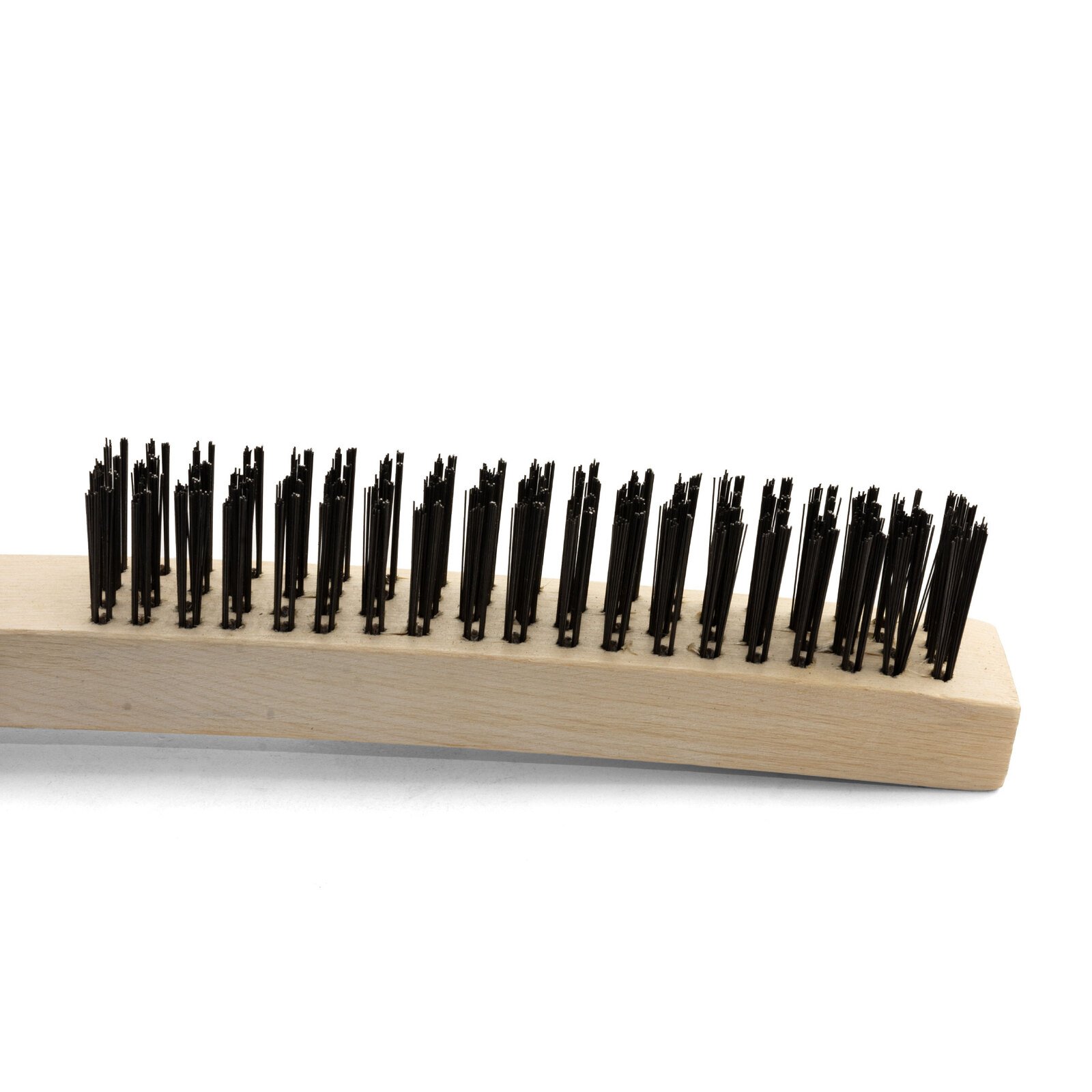 Mild Steel Wire Brush 4 Row Wooden Handle 3 Each