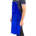Weldclass WC-01753 Blue Leather Welding Apron 900x600mm - Image 3