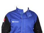 3XL Weldclass Welding Jacket - BLUE FR with Leather Sleeves - Image 3