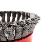 Twist Knot Cup Brush 120mm M14x2 Mild Steel Grinder Brush - Image 3