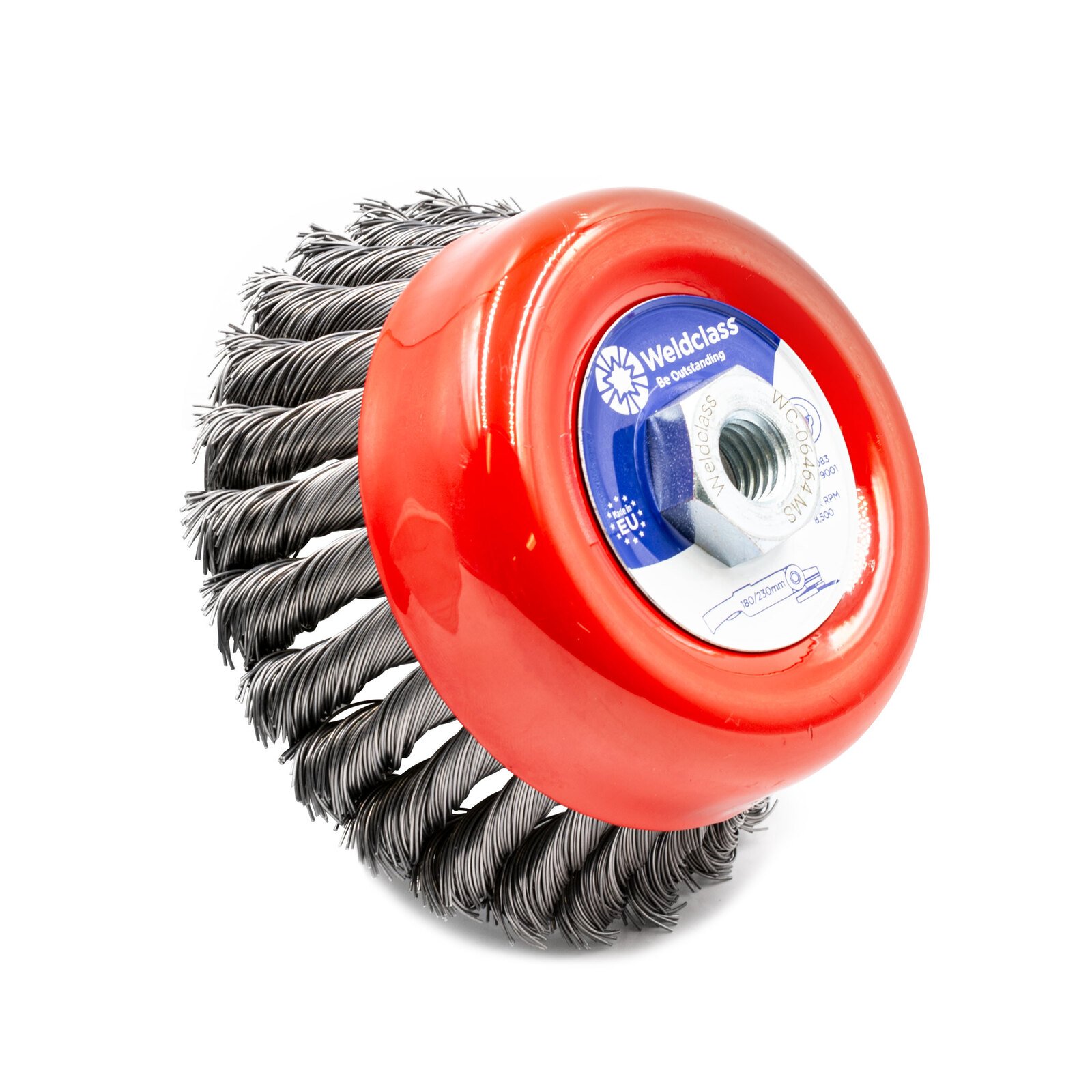 Twist Knot Cup Brush 120mm M14x2 - Mild Steel - Suits 7" and 9" Grinder - 1 Each