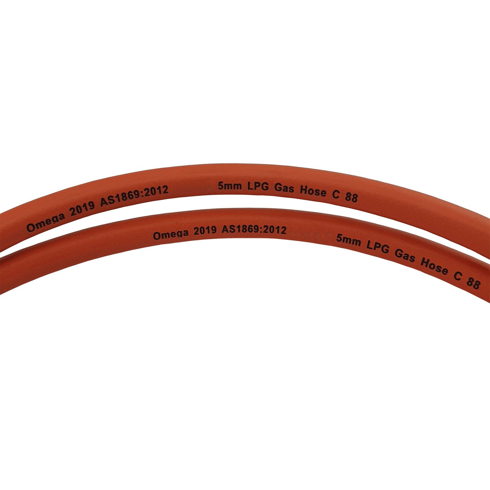 2m LPG Gas Hose 5mm - No Fittings