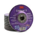 3M 125mm / 5" x 7mm 36 Grit Cubitron 3 Depressed Center Grinding Disc - 50 Each 98647 - Image 3
