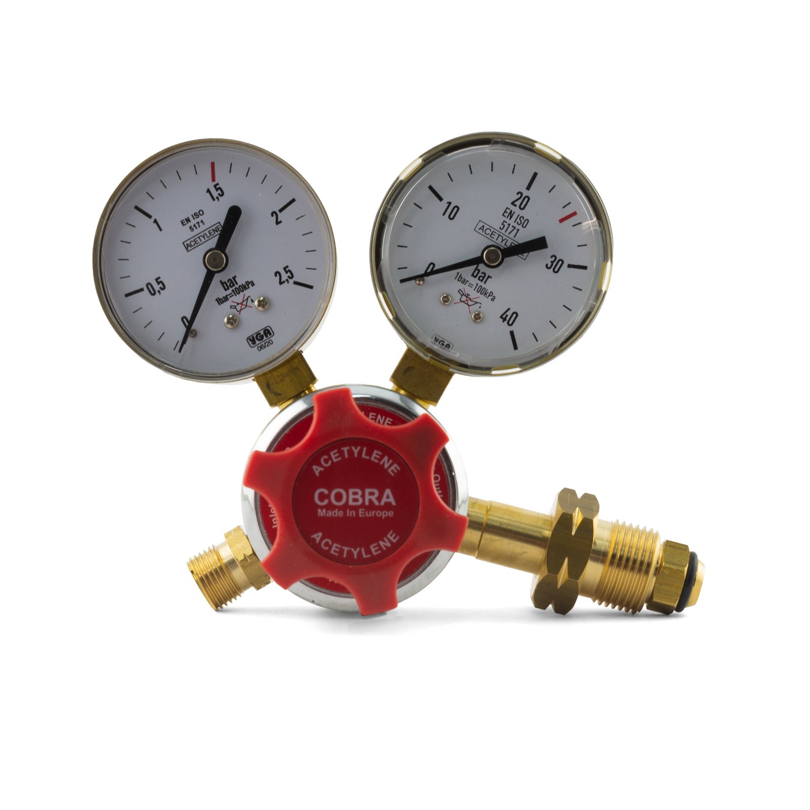 YLDAC14 COBRA Acetylene Regulator Flowmeter - Heating / Welding 0 - 150 KPA - Image 1