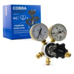 COBRA LPG Regulator Flowmeter Twin Pack Side Entry